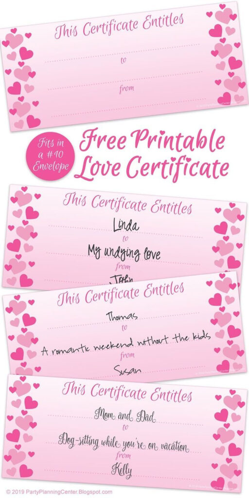 Free Printable Heart Gift Certificate For Free Printable Love Certificates For Him Free Printable Heart Gift Certificate For Free Printable Love Certificates For Him