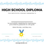 Free Printable High School Diploma Templates [Pdf, Word] With Seal Throughout Free Printable High School Diploma Templates