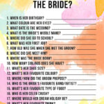 Free Printable 'How Well Do You Know The Bride?' Hen Party Inside How Well Do You Know The Bride Free Printable