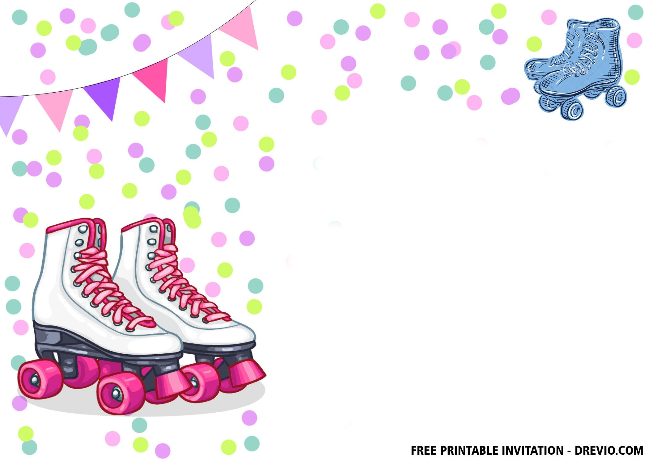 Free Printable) – Ice Skate Party Birthday Invitation Templates with Free Printable Skating Invitations