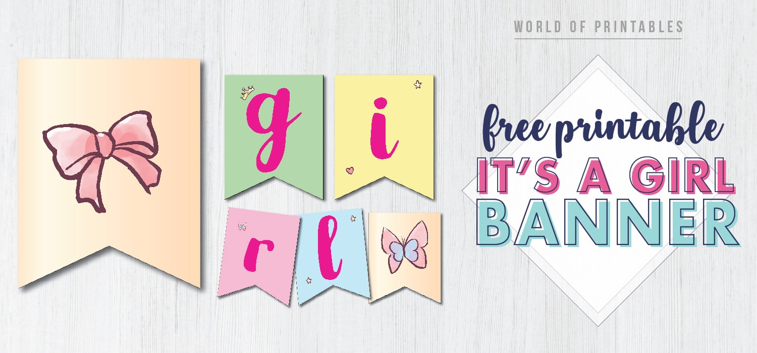 Free Printable It&amp;</p>
<h2>039;S A Girl Banner - World Of Printables pertaining to Baby Shower Bunting Free Printable