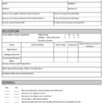 Free Printable Job Application   Printable Party Favors Inside Free Printable General Application For Employment