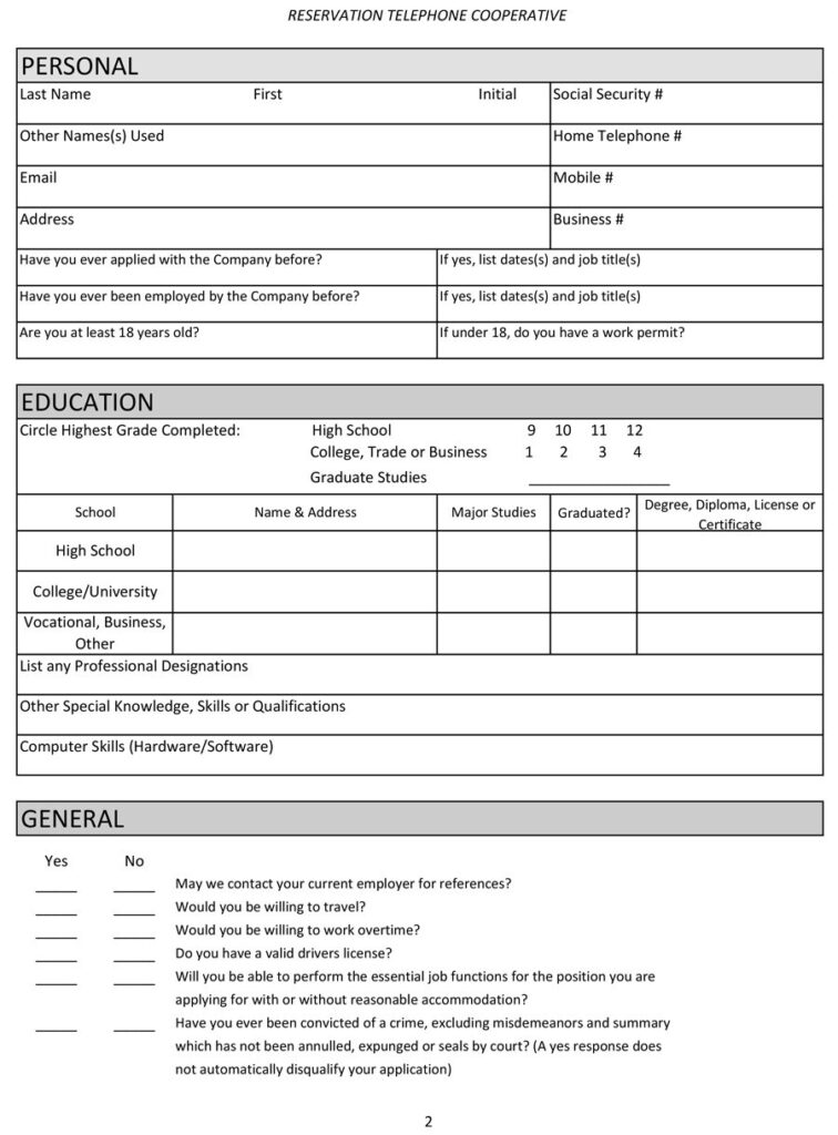 Free Printable Job Application Printable Party Favors Inside Free Printable General Application For Employment Free Printable Job Application Printable Party Favors Inside Free Printable General Application For Employment