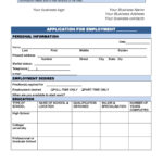 Free Printable Job Applications | Www.lx.iriss.uk Inside Application For Employment Form Free Printable