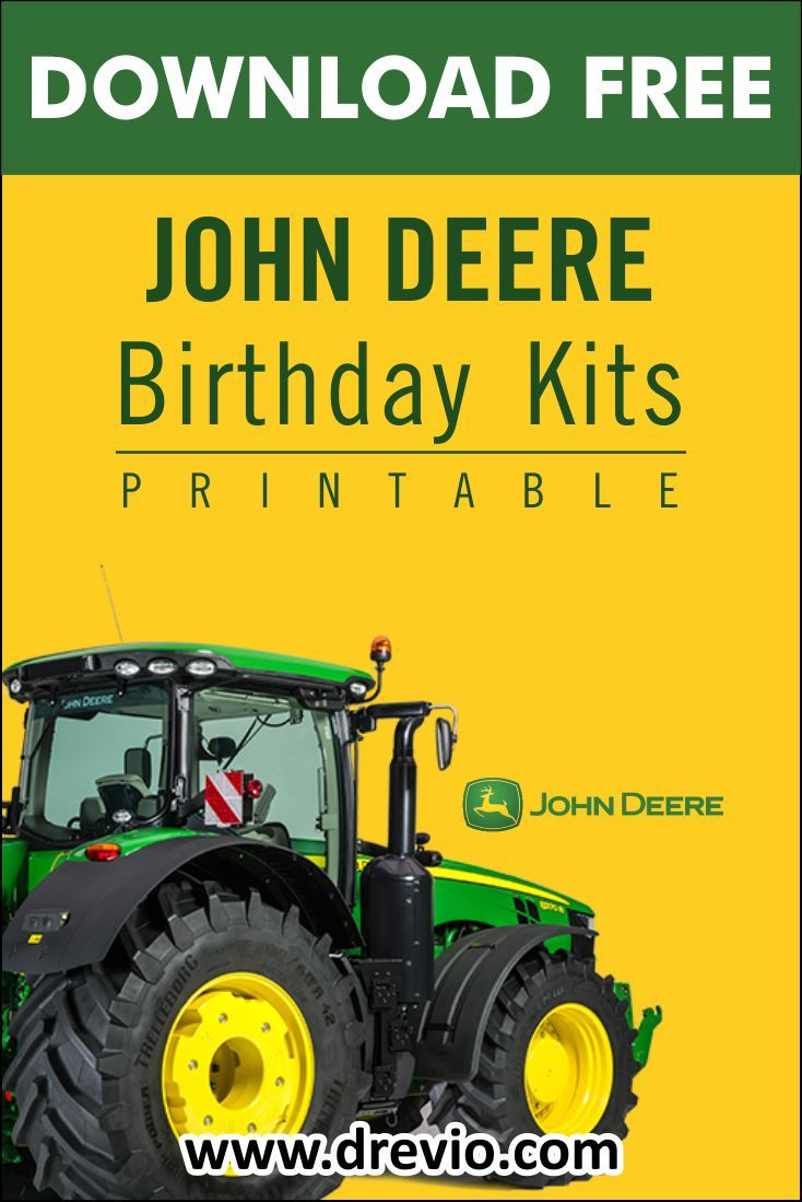 Free Printable) – John Deere Birthday Party Kits Templates for Free Printable John Deere Birthday Invitations