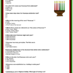 Free Printable Kwanzaa Trivia Quiz With Answer Key With Kwanzaa Trivia Free Printable