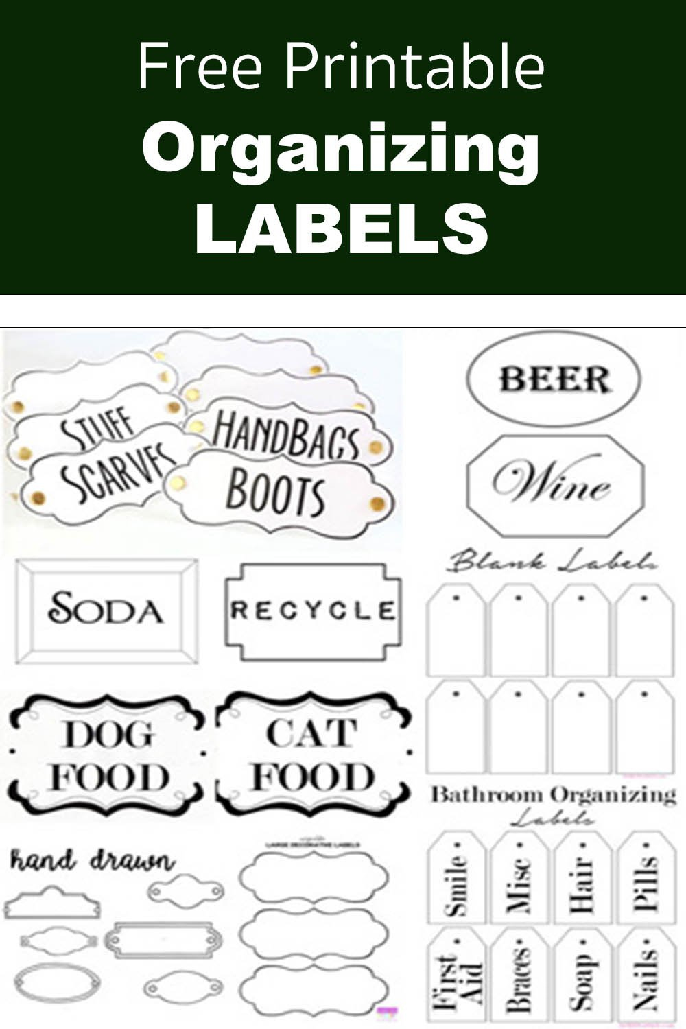 Free Printable Labels To Organize Your Stuff - In My Own Style intended for Fancy Labels Printable Free