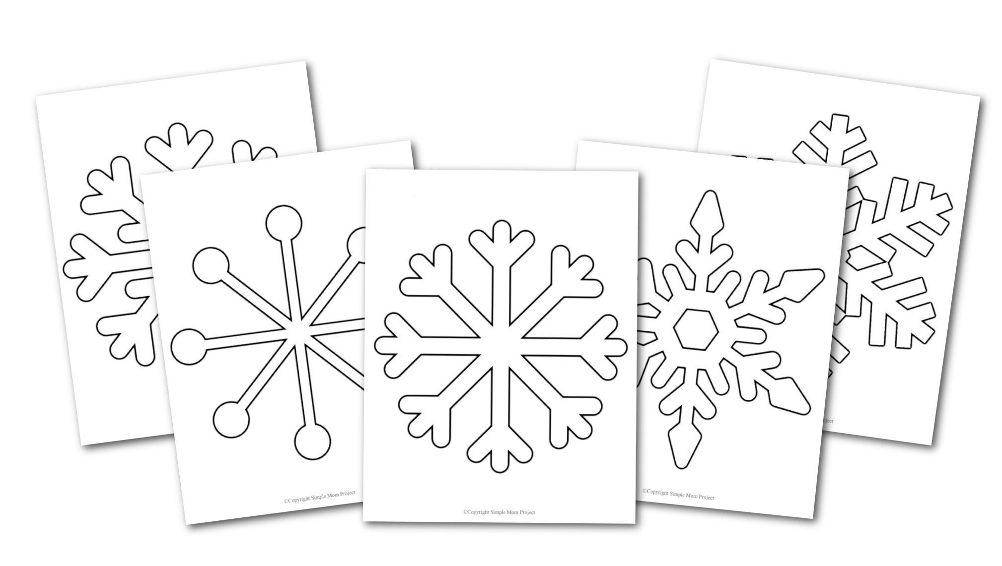 Free Printable Large Snowflake Templates – Simple Mom Project with Snowflake Template Free Printable