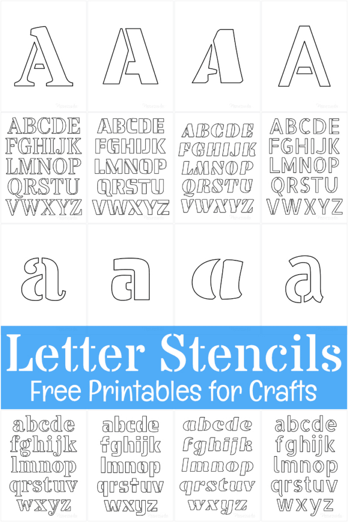 Free Printable Letter Stencils For Crafts Intended For Free Printable Alphabet Stencils Templates