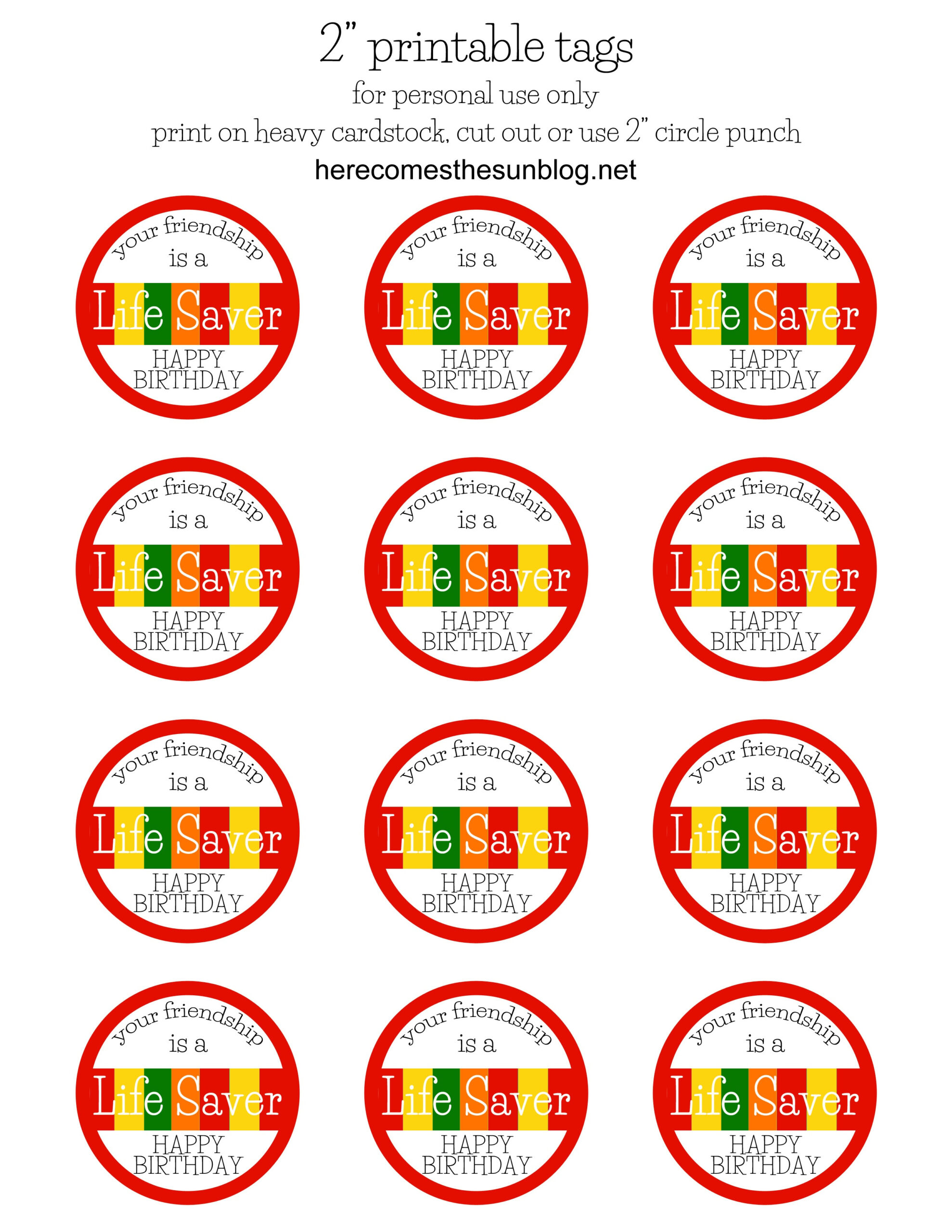 Free Printable Lifesaver Gift Tags - Printable Party Favors within Free Printable Lifesaver Tags