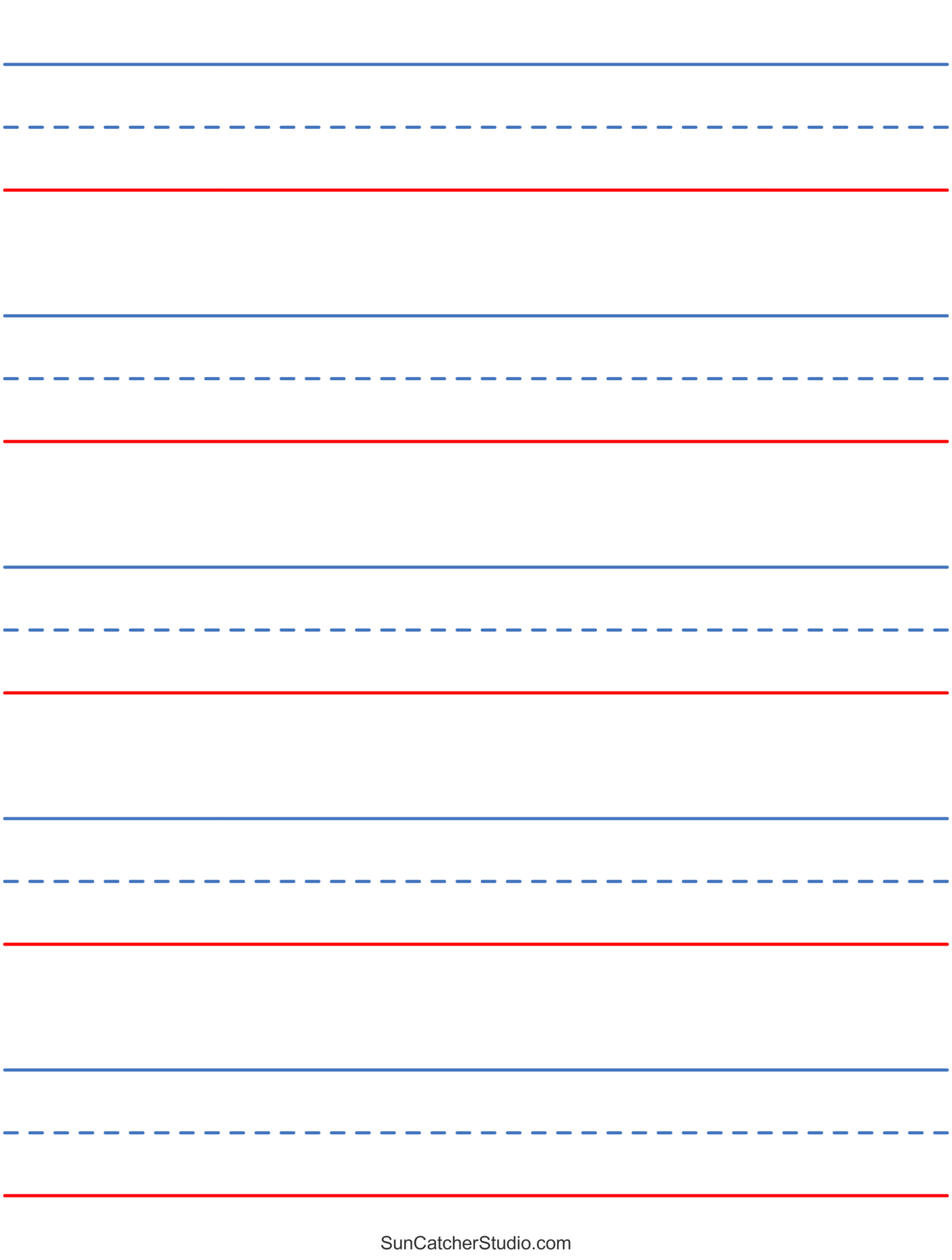 Free Printable Lined Paper (Handwriting, Notebook Templates throughout Elementary Lined Paper Printable Free