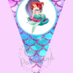 Free Printable Little Mermaid Birthday Banner   Oh Partyland Inside Free Printable Little Mermaid Birthday Banner