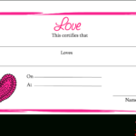Free Printable Love Certificate   Love Certificates For Boyfriend With Free Printable Love Certificates For Him