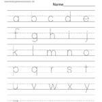 Free Printable Lowercase Alphabet Letters Tracing Worksheet Inside Free Printable Lower Case Letters