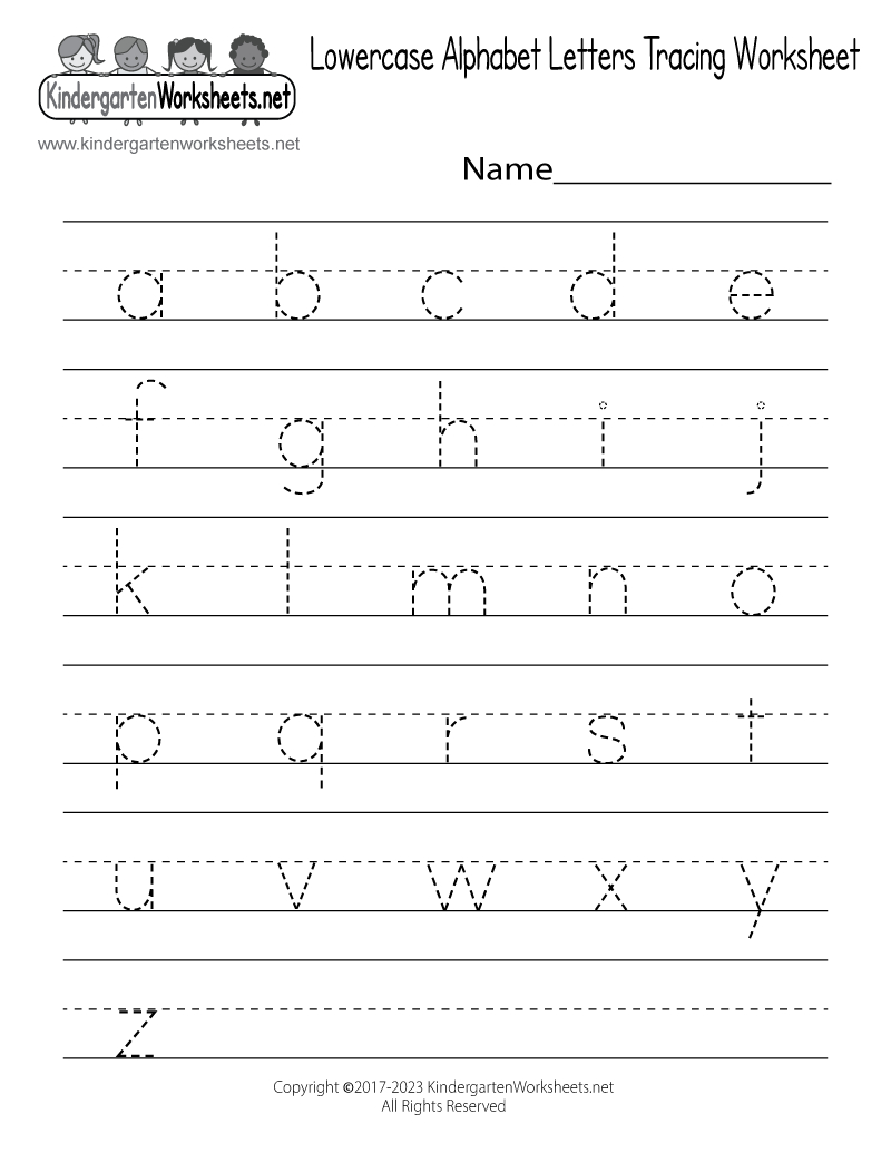 Free Printable Lowercase Alphabet Letters Tracing Worksheet inside Free Printable Lower Case Letters