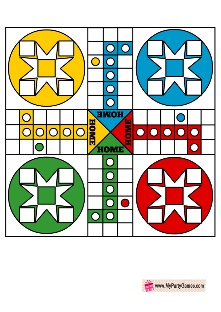 Free Printable Ludo Board