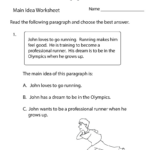 Free Printable Main Idea Practice Worksheet Throughout Free Printable Main Idea Worksheets