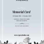 Free Printable Memorial Card Templates [Word] Front And Back Inside Free Printable Funeral Prayer Card Template