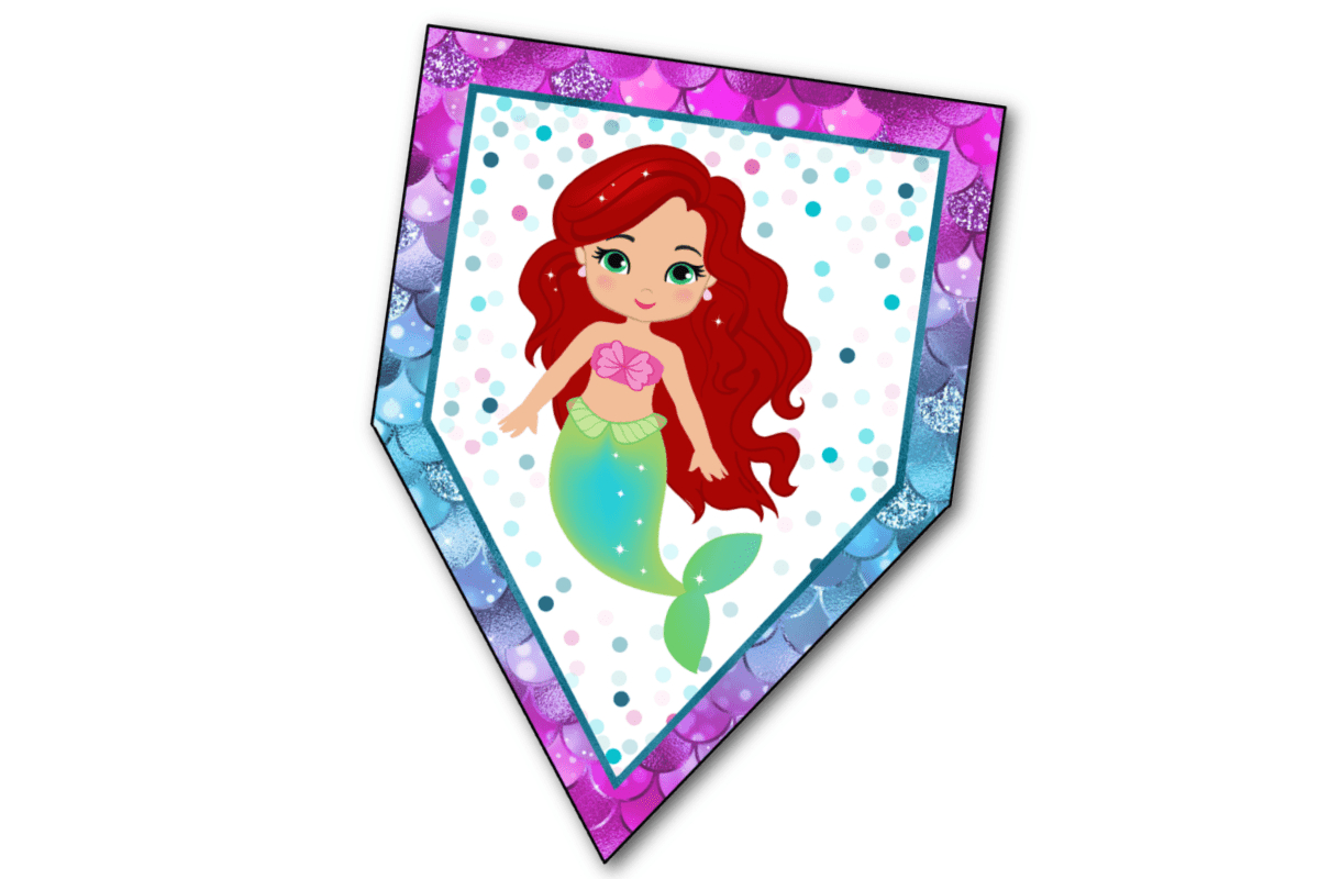 Free Printable Mermaid Birthday Banner - Fun Money Mom regarding Free Printable Little Mermaid Birthday Banner