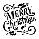 Free Printable Merry Christmas Sign   Printable Party Favors Pertaining To Merry Christmas Stencil Free Printable