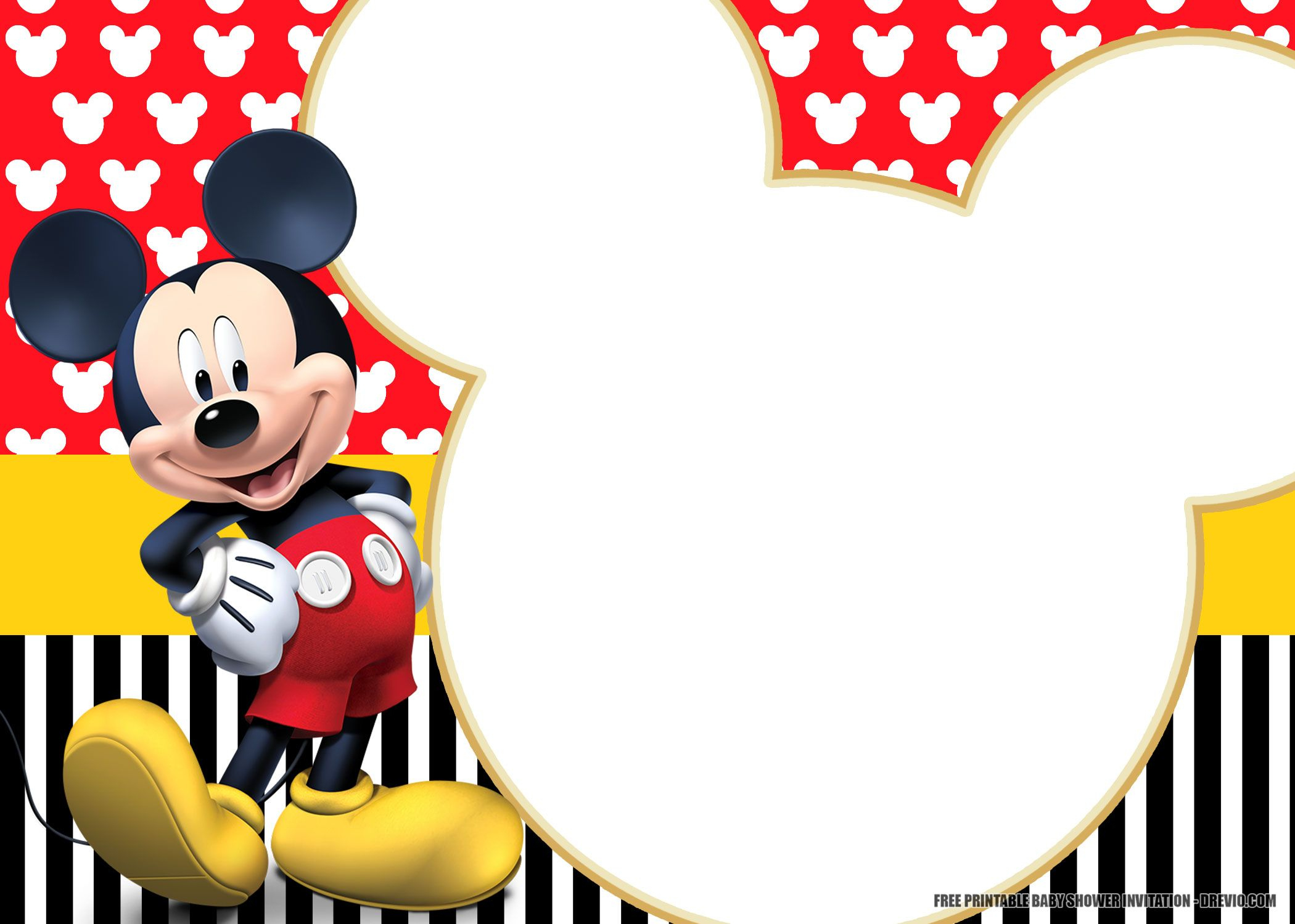 Free Printable Mickey Mouse Invitation Templates in Free Printable Mickey Mouse Invitations