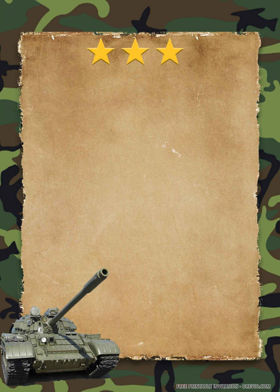 Free Printable) – Military Camouflage Birthday Invitation within Free Printable Camouflage Invitations