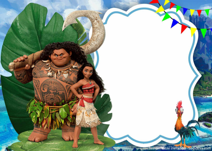 Free Printable Moana Birthday Invitations