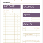 Free Printable Monthly Budget Template Throughout Free Printable Monthly Expenses Worksheet