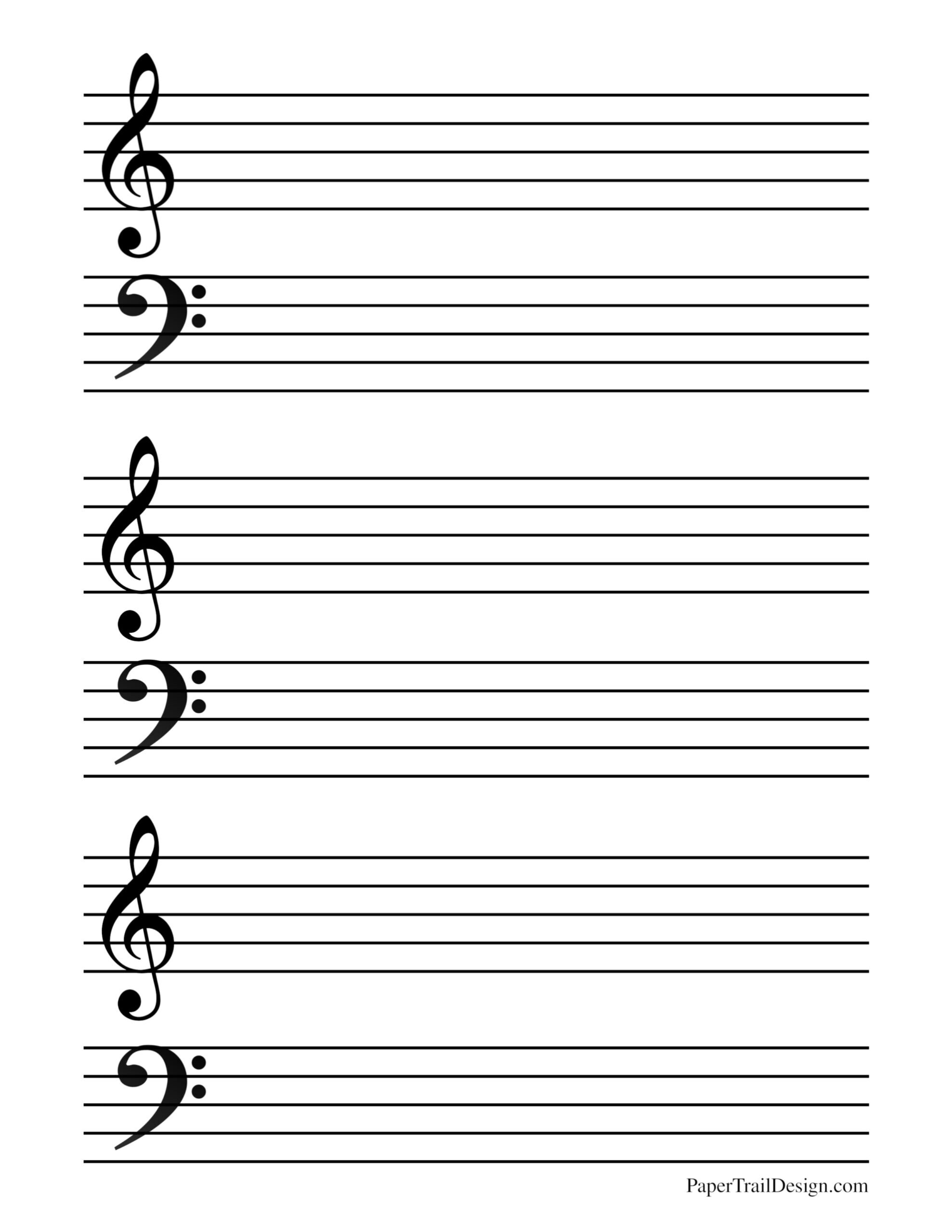 Free Printable Music Staff Paper - Paper Trail Design with Free Printable Staff Paper