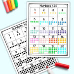 Free Printable Number Chart 1   20 For Kindergarten   The Artisan Life With Regard To Free Printable Number Chart 1 20