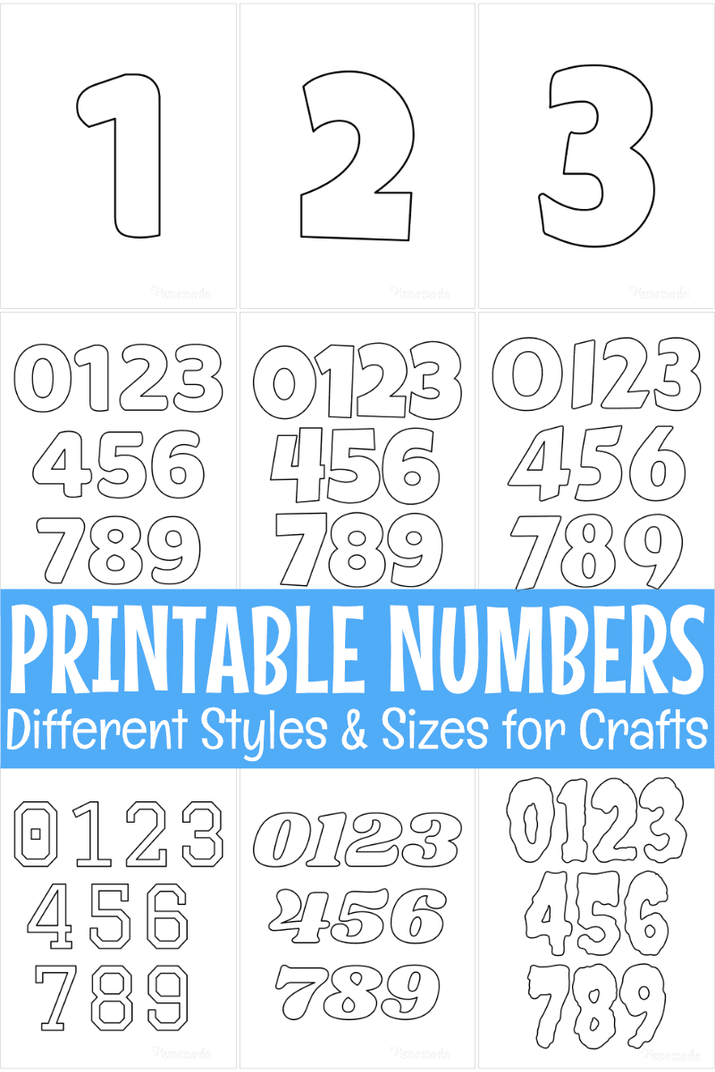 Free Printable Numbers For Crafts with regard to Free Printable 5 Inch Number Stencils