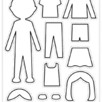 Free Printable Paper Doll Coloring Page   Pjs And Paint Within Free Printable Paper Doll Coloring Pages