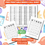 Free Printable Pdf Bingo Cards And Call Sheet (1 75) In Free Printable Bingo Cards 1 75