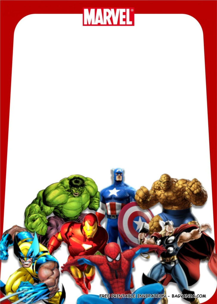 Free Printable Superhero Birthday Invitation Templates