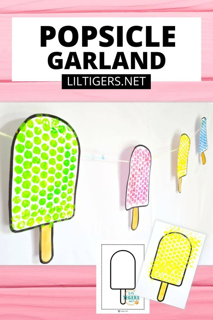 Free Printable Popsicle Template - Diy Popsicle Garland inside Free Printable Popsicle Template