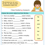 Free Printable Possessive Adjectives Worksheets With Free Printable Possessive Nouns Worksheets