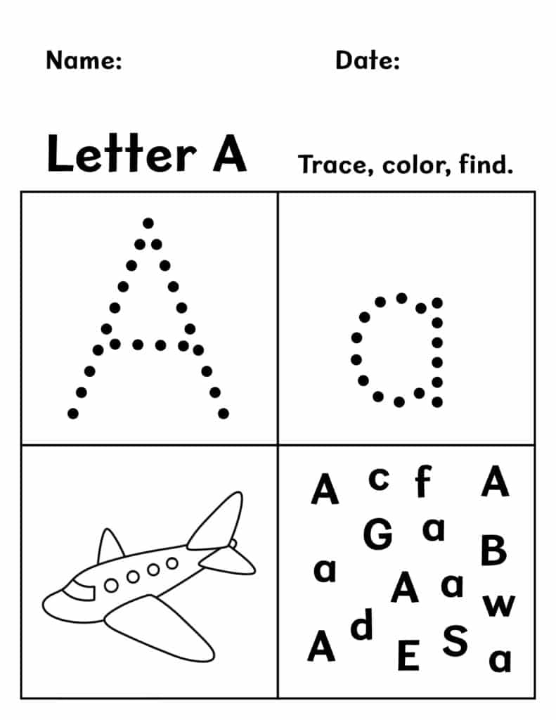 Free Printable Preschool Worksheets! ⋆ The Hollydog Blog in Free Printable Learning Pages For Toddlers