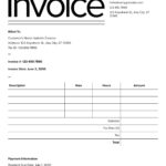 Free, Printable, Professional Invoice Templates To Customize | Canva Throughout Free Printable Work Invoices