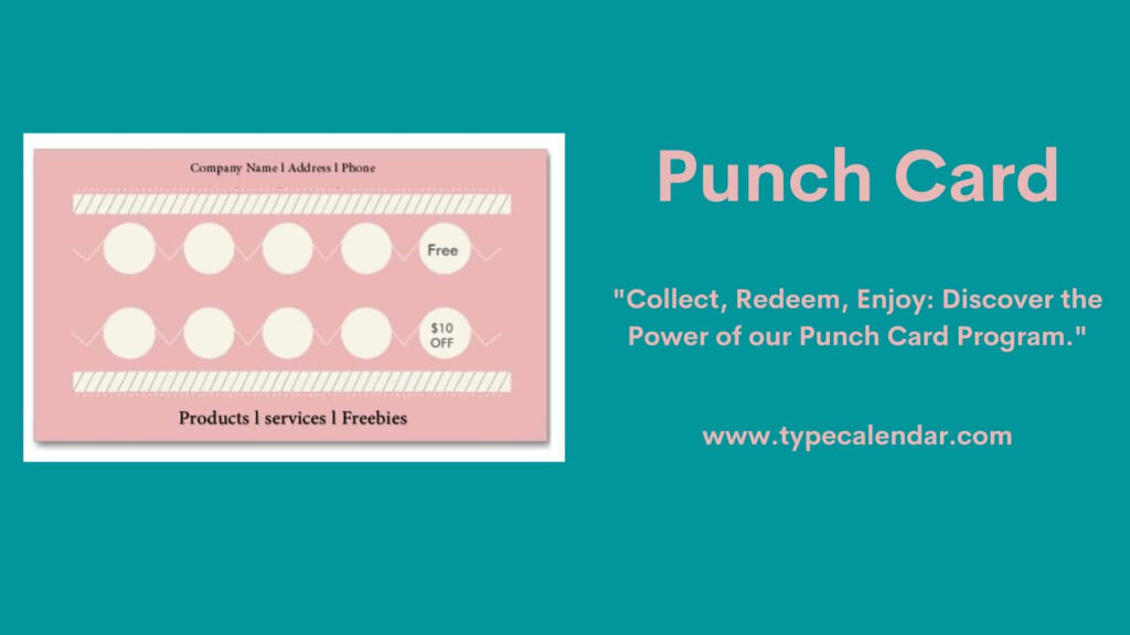 Free Printable Punch Card Templates [Pdf, Word] With Free Printable Loyalty Card Template