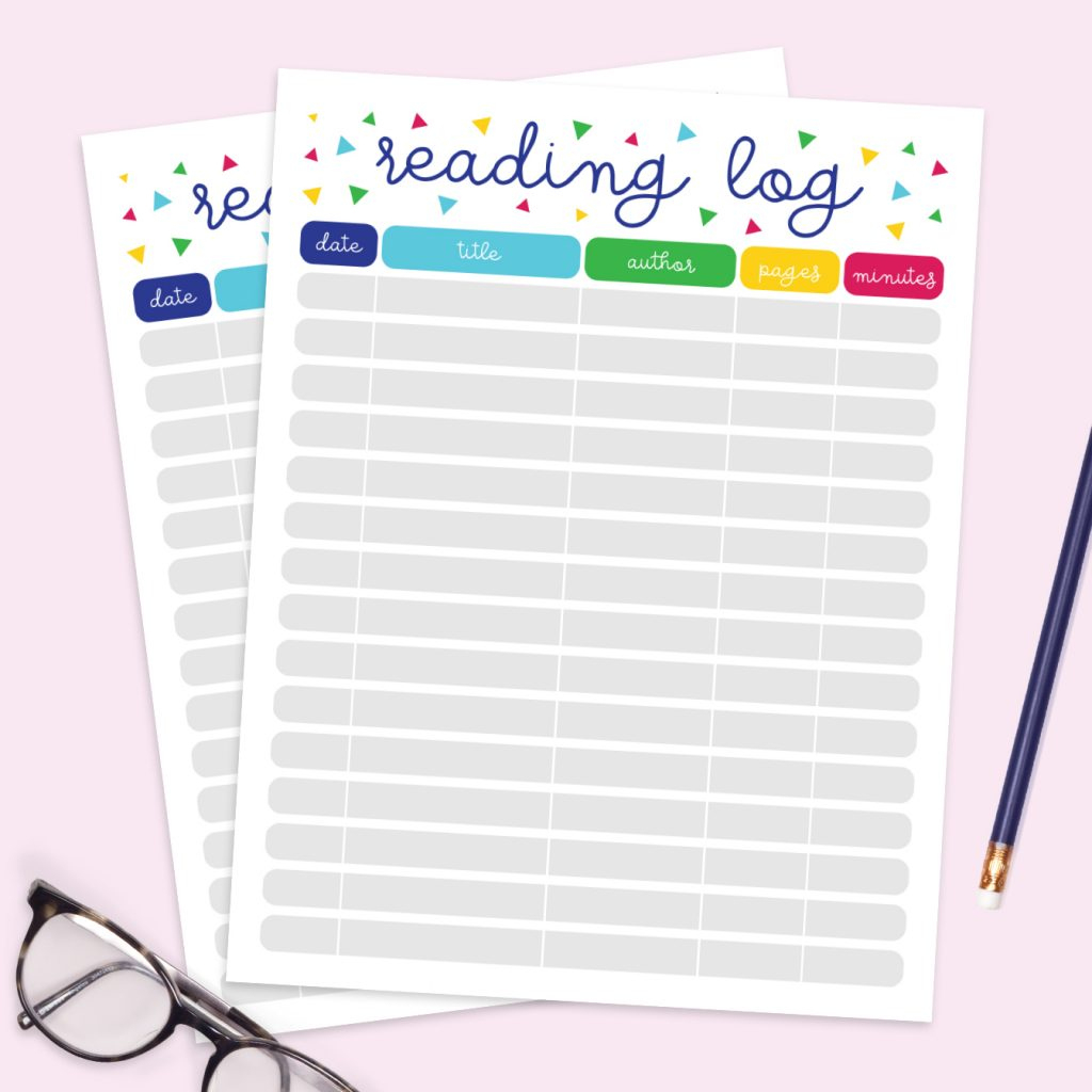 Free Printable Reading Log - Pineapple Paper Co. in Free Printable Reading Log