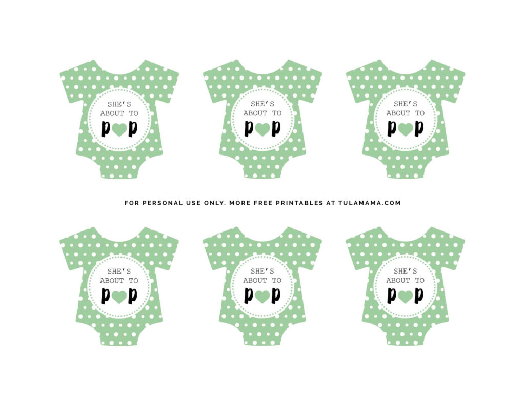 Free Printable "Ready To Pop Baby Shower" Printables   Tulamama With Free Printable Baby Shower Favor Tags Template