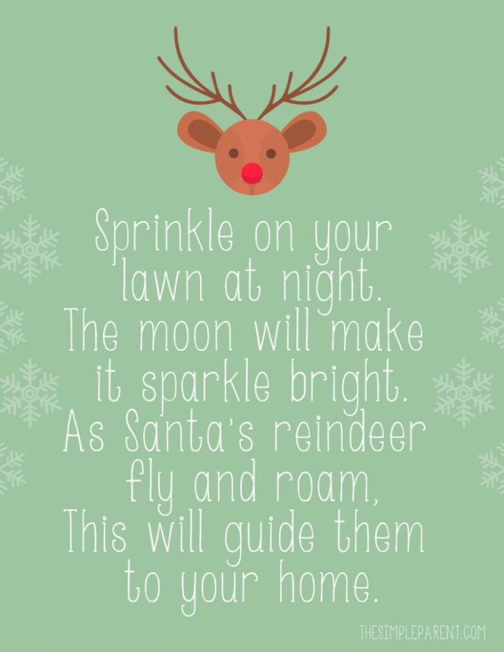 Reindeer Food Poem Free Printable