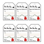 Free Printable Santa Gift Tags (Download Instantly To Print In Free Printable Santa Gift Tags