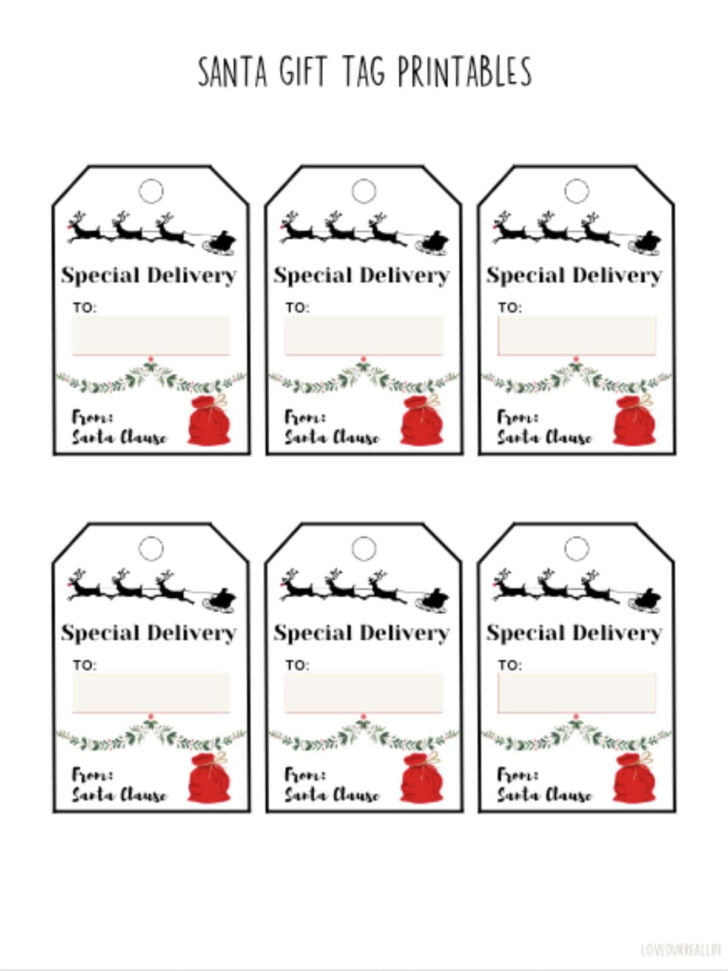 Free Printable Santa Gift Tags