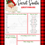 Free Printable Secret Santa Questionnaire Templates   Cassie Smallwood Throughout Free Printable Secret Pal Forms