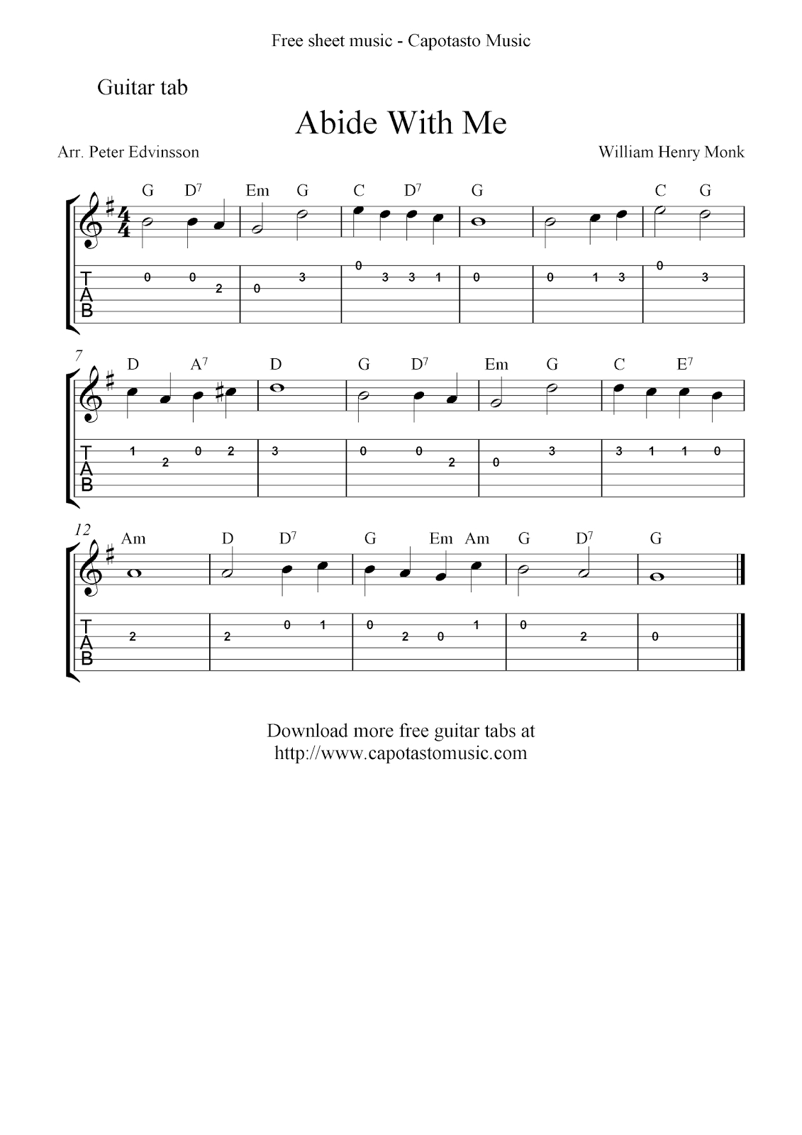 Free Printable Sheet Music For Guitar intended for Free Guitar Sheet Music For Popular Songs Printable