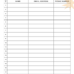 Free Printable Sign Up And Sign In Sheet Pdf Templates Throughout Free Printable Sign Up Sheet