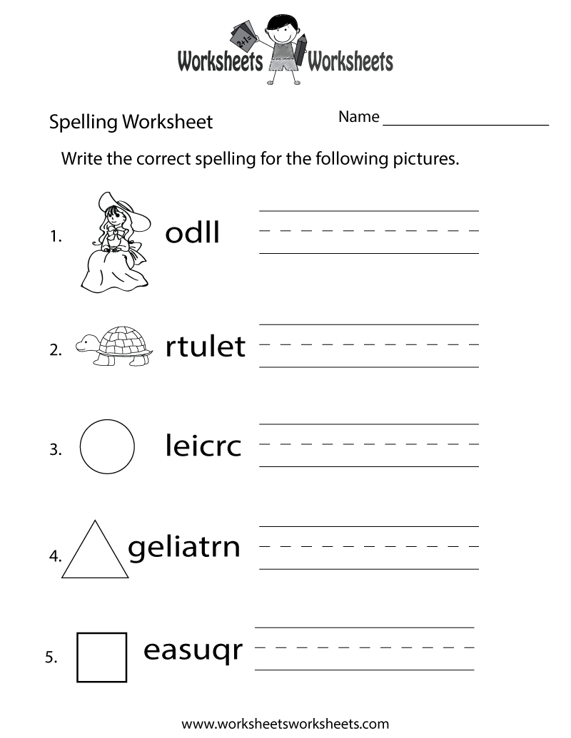 Free Printable Spelling Practice Worksheet - Worksheets Library regarding Free Printable Spelling Worksheets For Adults