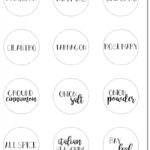 Free Printable Spice Jar Labels | Organized Spice Rack In Free Printable Spice Labels