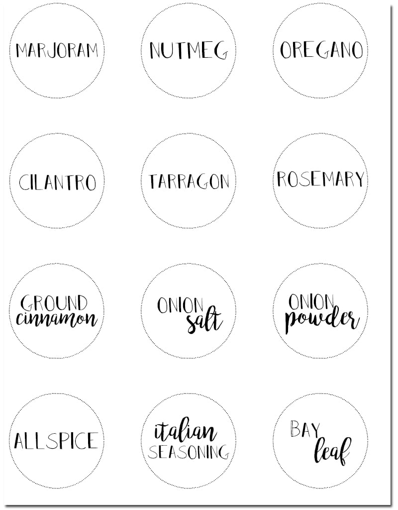 Free Printable Spice Jar Labels | Organized Spice Rack In Free Printable Spice Labels Free Printable Spice Jar Labels | Organized Spice Rack In Free Printable Spice Labels